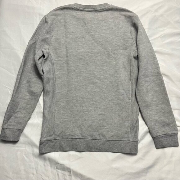 Zara Man Essentials Textured Crewneck Sweatshirt Grey S - Picture 2 of 8